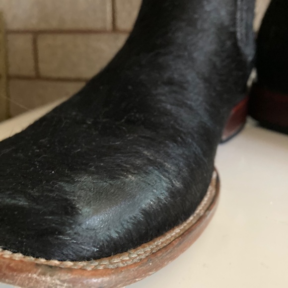 Western Calf Hide Mexican Square Toe Chelsea Cowboy Boots Men’s Size 8.5 - Picture 7 of 11